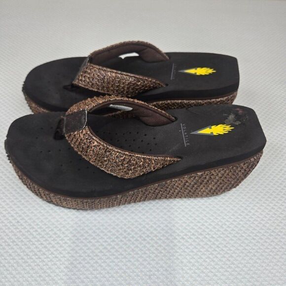 Volatile Womens Woven Platform Flip Flops Size 6 - Picture 6 of 10